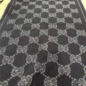 Gucci Logo Navy Textured Scarf